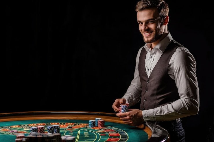 Free Bet Blackjack live dealer table on dewakoin99 login showing cards, betting area, and player interface